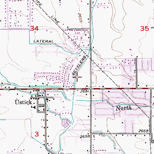 Topographic Map of Boise Police Department, ID