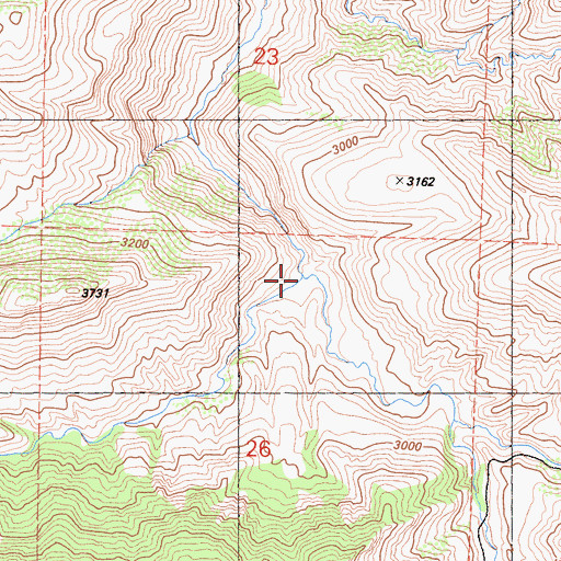 Topographic Map of Lost Canyon, CA