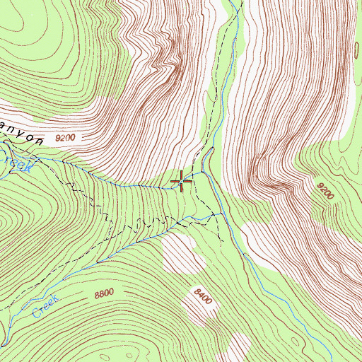 Topographic Map of Lost Canyon, CA