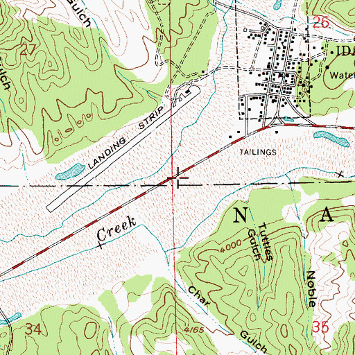 Topographic Map of Boise County Sheriff's Office, ID
