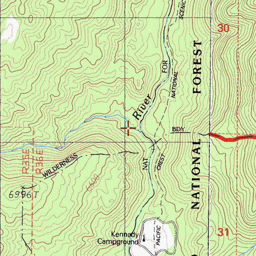 Topographic Map of Lost Creek, CA