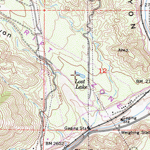 Topographic Map of Lost Lake, CA