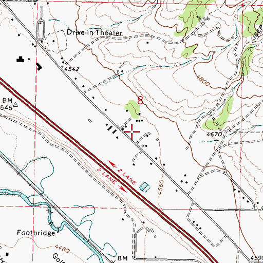 Topographic Map of Bannock County Sheriff's Office, ID