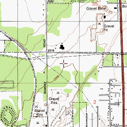 Topographic Map of Coeur d'Alene Police Department, ID