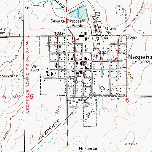 Topographic Map of Lewis County Sheriff's Office, ID