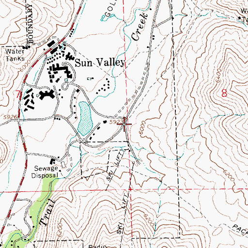 Topographic Map of Sun Valley Police Department, ID