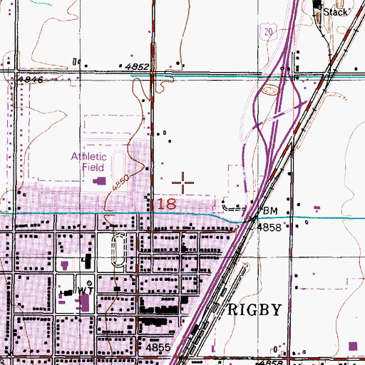 Topographic Map of Jefferson County Sheriff's Office, ID