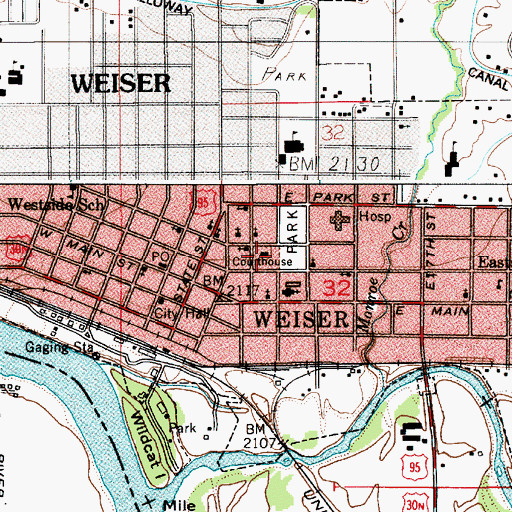 Topographic Map of Washington County Sheriff's Office, ID