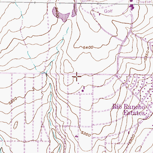 Topographic Map of Rio Rancho Police Department, NM