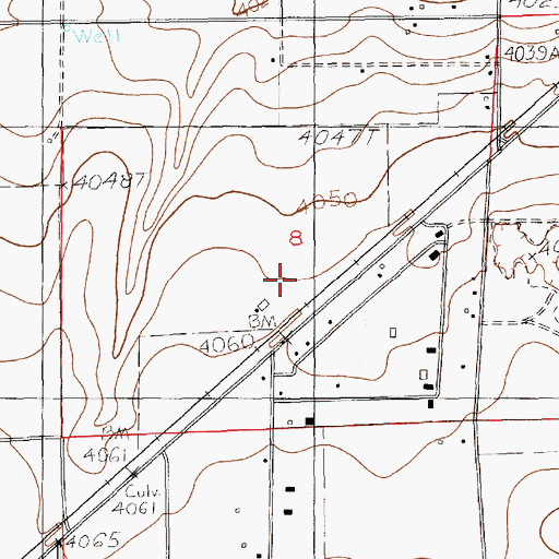Topographic Map of Roosevelt Sheriff's Office, NM