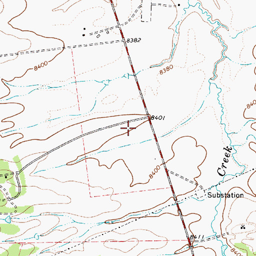 Topographic Map of Angel Fire Police Department, NM