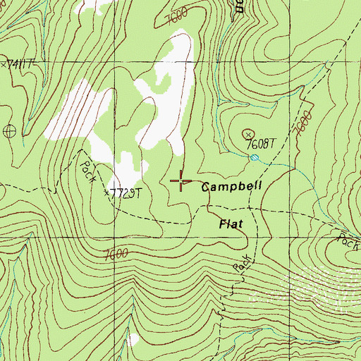 Topographic Map of Campbell Flat, AZ