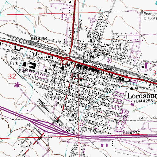 Topographic Map of Hidalgo County Sheriff's Office, NM