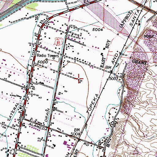 Topographic Map of Bernalillo County Sheriff's Office Posse, NM