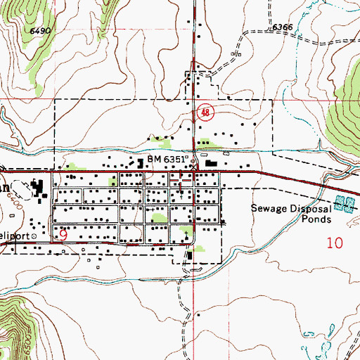 Topographic Map of Capitan Police Department, NM