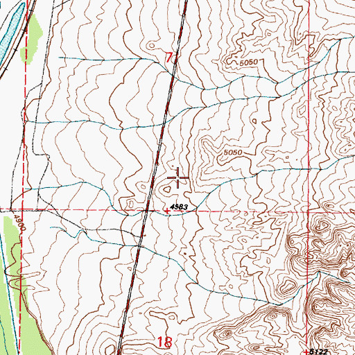 Topographic Map of Isleta Police Department, NM