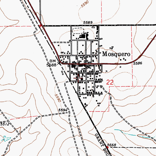 Topographic Map of Harding County Sheriff's Office, NM