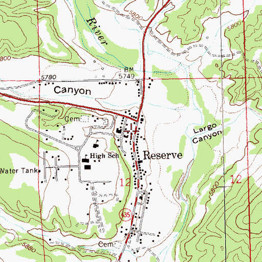 Topographic Map of Catron County Sheriff's Office, NM