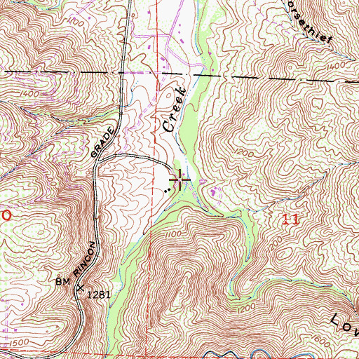 Topographic Map of Lower Hellhole, CA