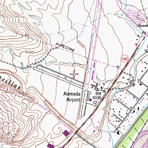 Topographic Map of Albuquerque Police Department, NM