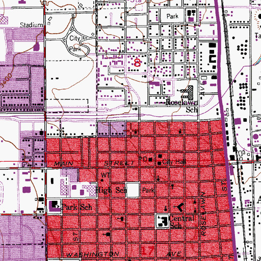 Topographic Map of Artesia Police Department, NM