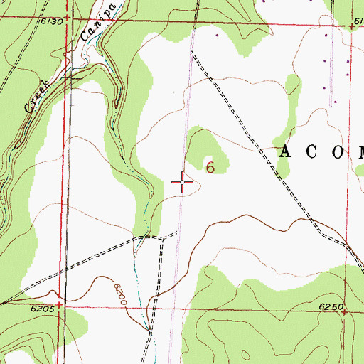 Topographic Map of Pueblo Acoma Police Department, NM