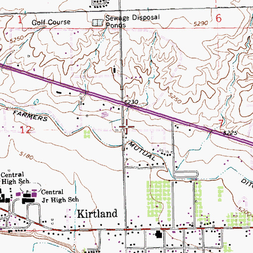 Topographic Map of San Juan County Sheriff's Office Kirtland, NM