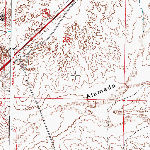 Topographic Map of New Mexico State Police District 4 Las Cruces, NM