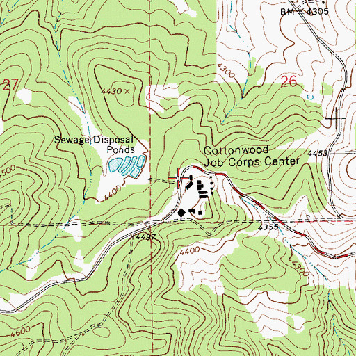 Topographic Map of North Idaho Correctional Institution, ID