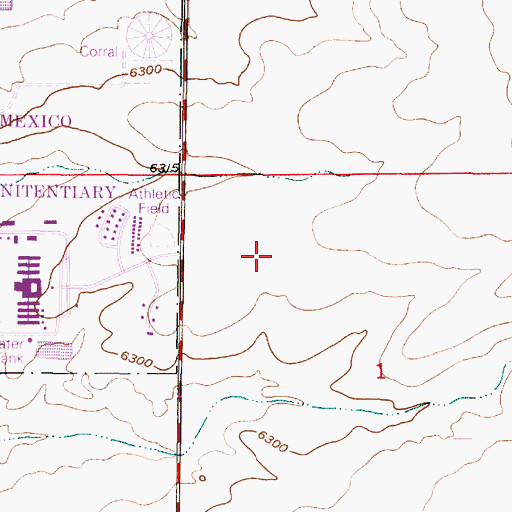 Topographic Map of Santa Fe County Adult Correctional Facility, NM