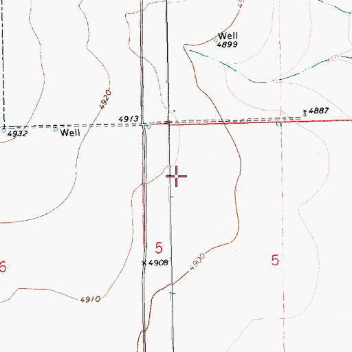 Topographic Map of Northeast New Mexico Detention Facility, NM