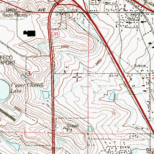 Topographic Map of Children's Hospital Colorado Therapy Care - Broomfield, CO