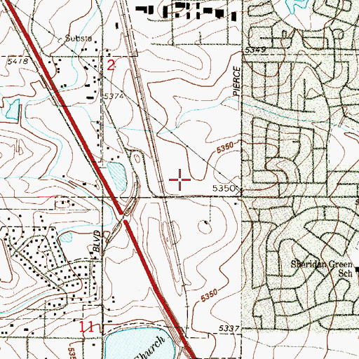 Topographic Map of Jefferson Charter Academy Secondary School, CO