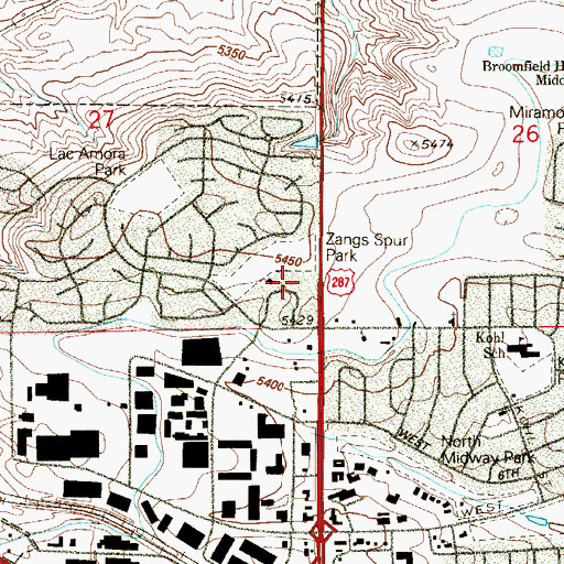 Topographic Map of Front Range Academy, CO