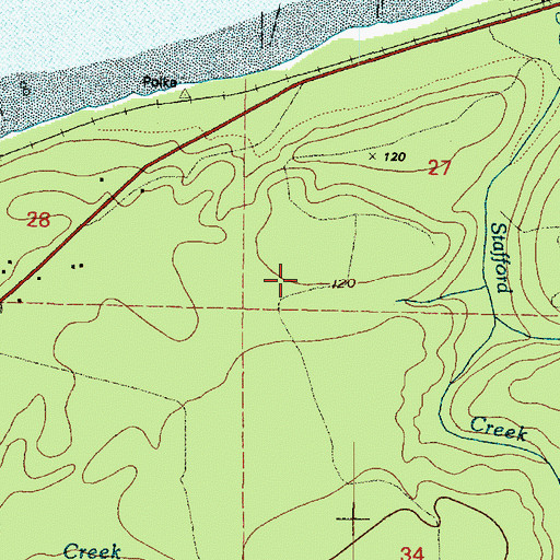 Topographic Map of Stafford Creek Corrections Center, WA