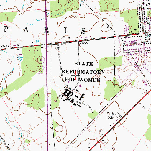 Topographic Map of Ohio Reformatory For Women Correctional Facility, OH
