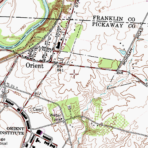 Topographic Map of Correctional Reception Center, OH