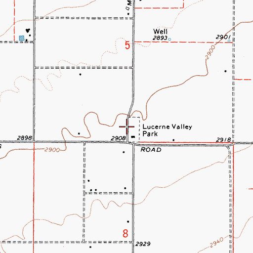 Topographic Map of Lucerne Valley Park, CA