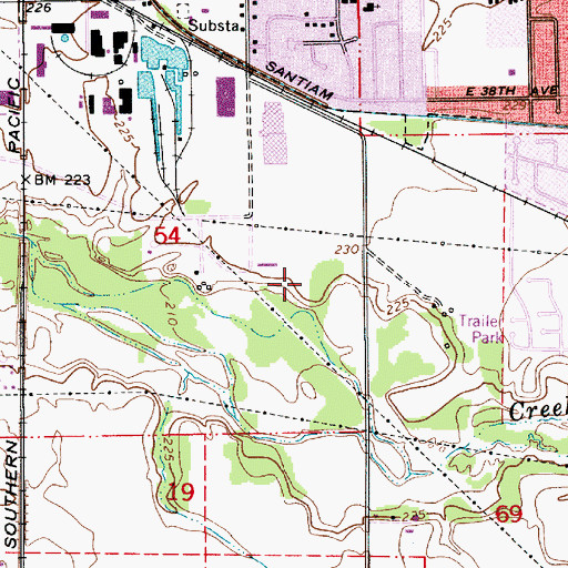 Topographic Map of Oregon Youth Authority Young Women's Transition Program Correctional Facility, OR