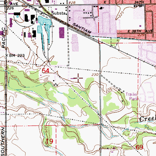 Topographic Map of Oregon Youth Authority Oak Creek Youth Correctional Facility, OR