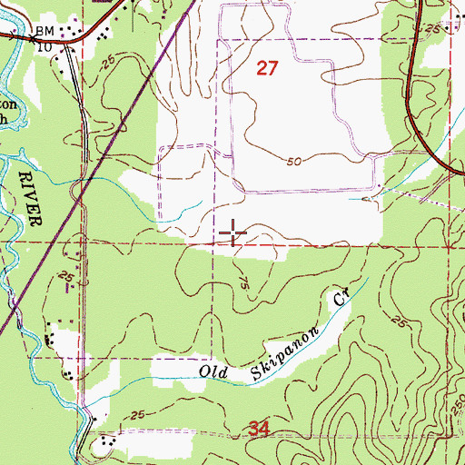 Topographic Map of Clatsop County Sheriff's Office, OR