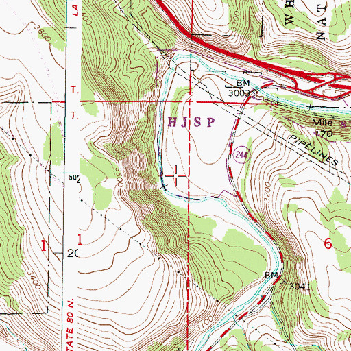 Topographic Map of Oregon Youth Authority - RiverBend Facility, OR