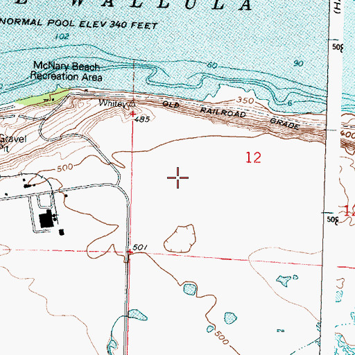 Topographic Map of Two Rivers Correctional Institution, OR