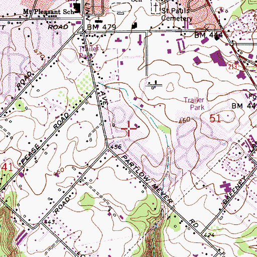 Topographic Map of Clackamas County Jail, OR