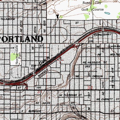 Topographic Map of Donald E Long Home Juvenile Detention Center, OR