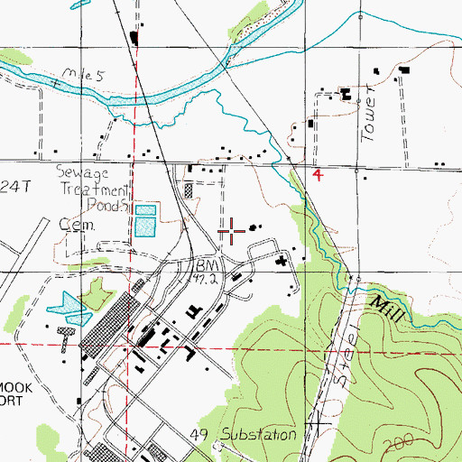Topographic Map of Oregon Youth Authority - Camp Tillamook, OR