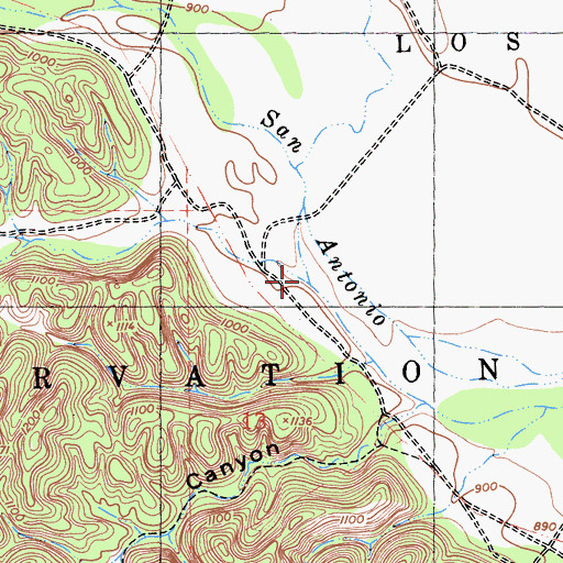 Topographic Map of Lugo Canyon, CA