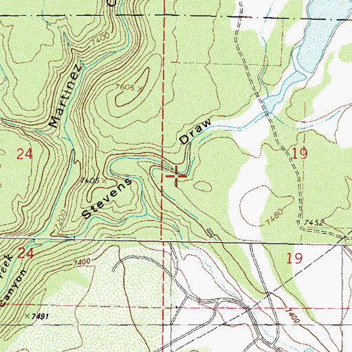 Topographic Map of Hersch Ditch, CO