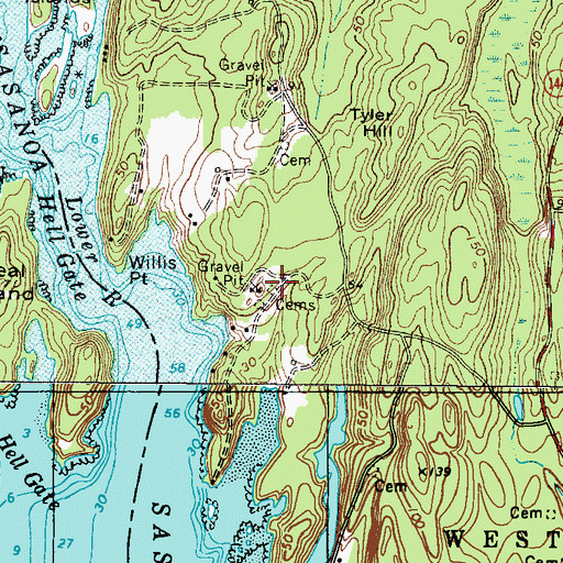 Topographic Map of McKinney Daughters Cemetery, ME