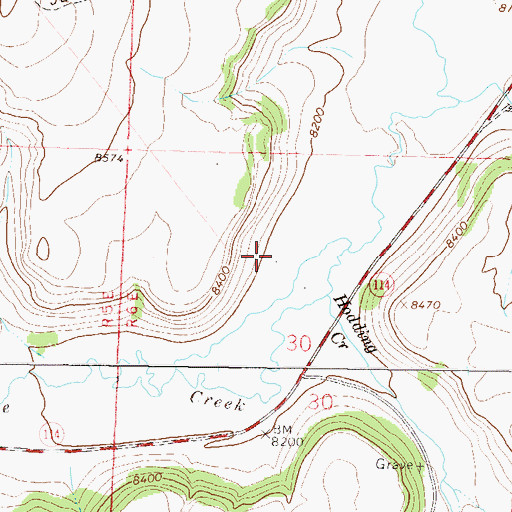 Topographic Map of Hodding Ditch 5, CO